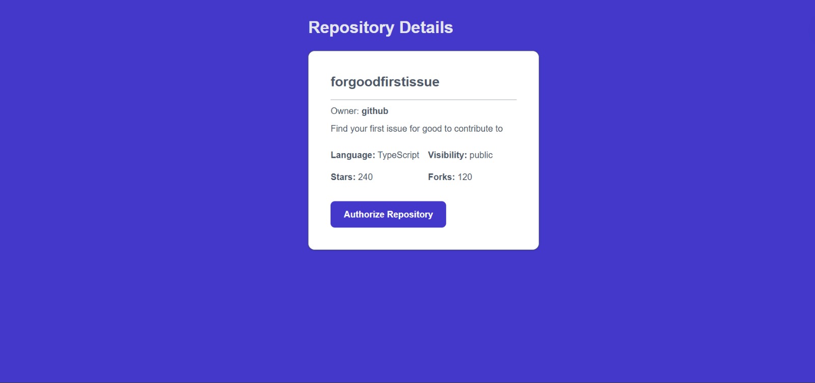 Repo Details