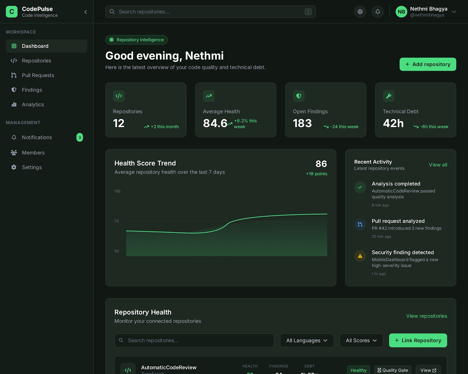 Web Dashboard