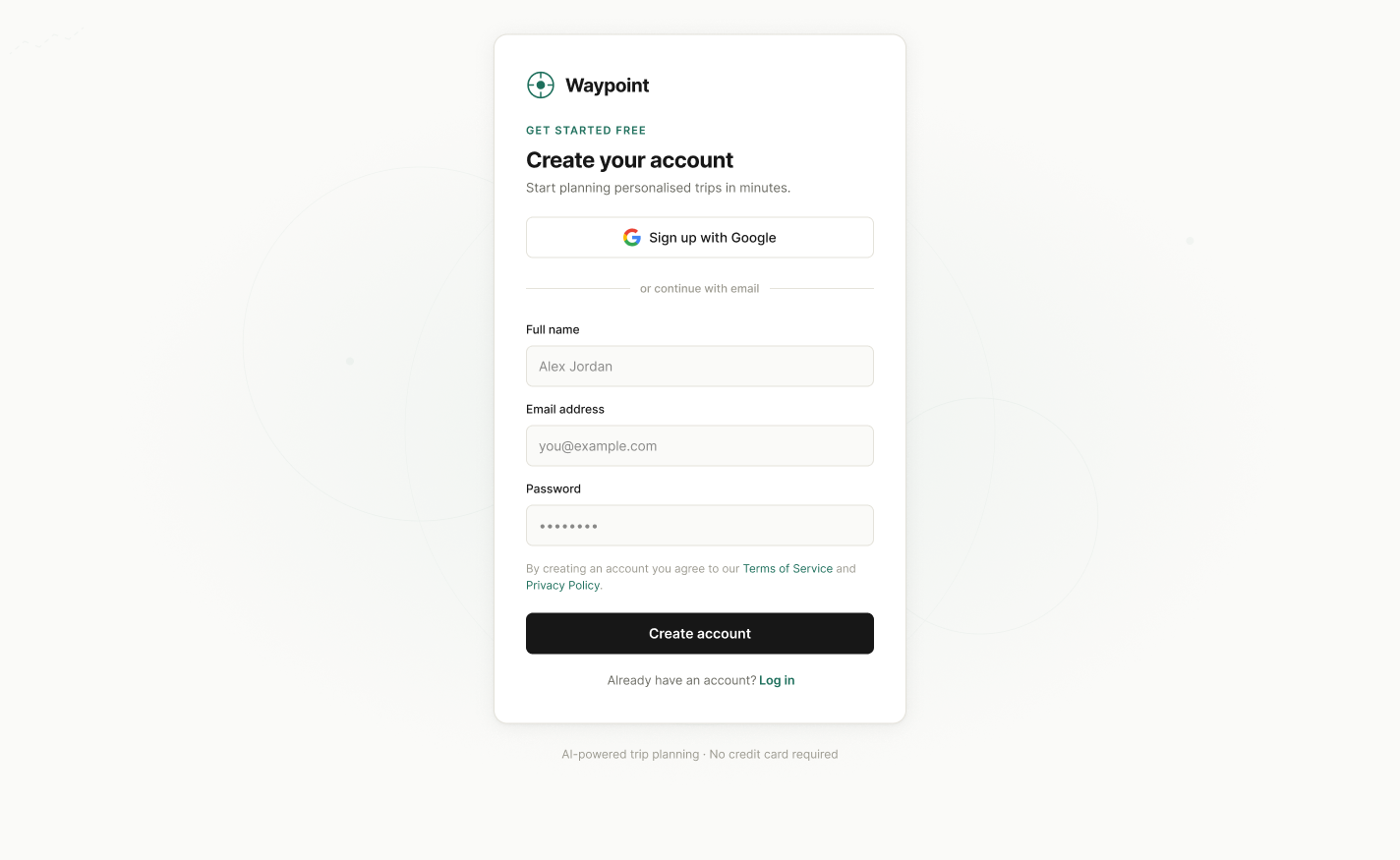 Signup